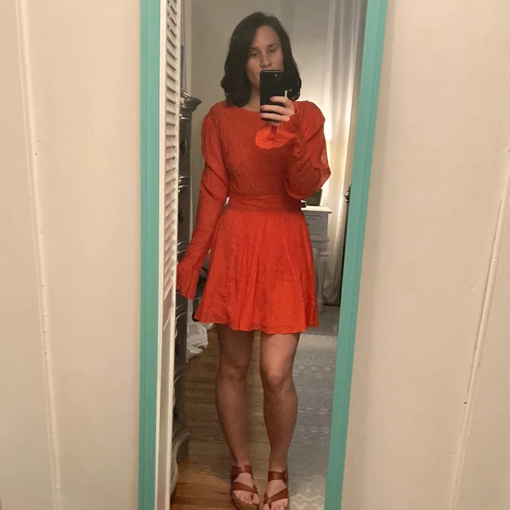 Free people ORANGE 🍊 DRESS!!! - Picture 1 of 5